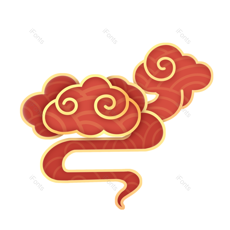 装饰图片,祥云元素,中国风PNG,质感免抠素材